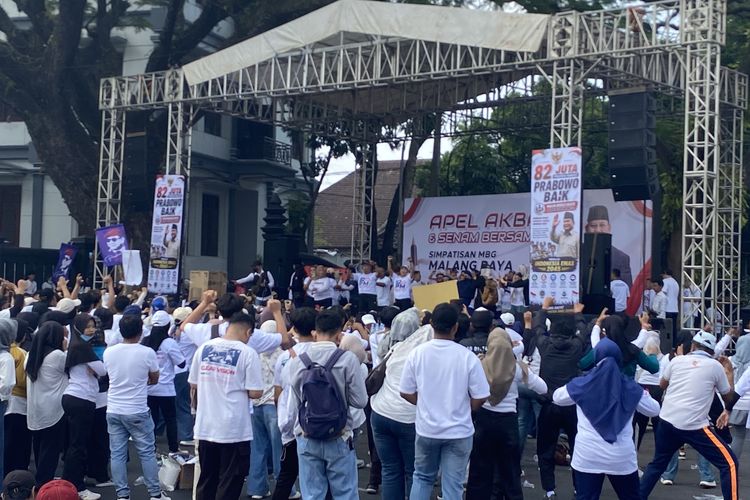 Tanggapi Gelombang Protes Mahasiswa, Ribuan Simpatisan MBG di Malang Gelar Aksi Tandingan