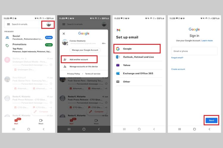 Cara membuat akun Gmail tanpa nomor HP 1