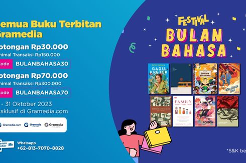 Festival Bulan Bahasa di Gramedia.com, Belanja Buku dapat Potongan Hingga 70 Ribu