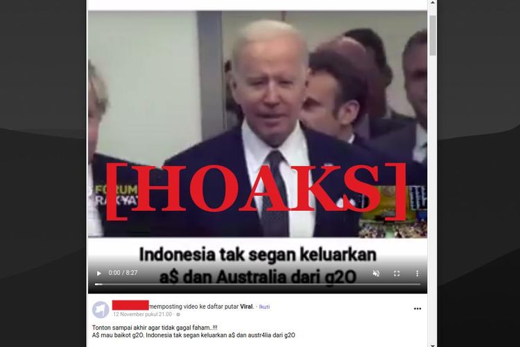 Hoaks Indonesia mengeluarkan Amerika Serikat dan Australia dari keanggotaan G20