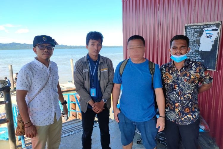 Salah seorang WN Malaysia MNWA (46) yang diamankan petugas Imigrasi di Pulau Sebatik Nunukan Kaltara akibat memasuki wilayah Indonesia secara ilegal 