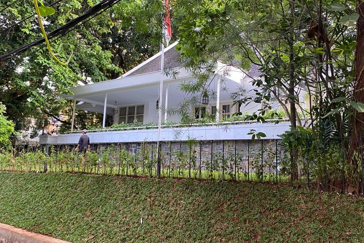 Rumah Guruh Soekarnoputra di Jalan Sriwijaya, RT 004 RW 001, Kelurahan Selong, Kebayoran Baru, Jakarta Selatan, Selasa (18/7/2023). 
