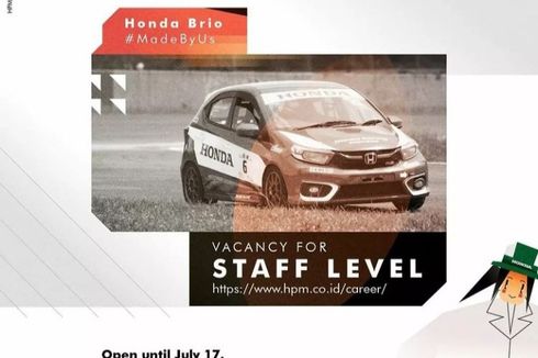 Honda Prospect Motor Buka Lowongan Kerja, Ini Posisi dan Syaratnya