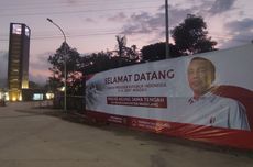 Baliho Selamat Datang Jokowi Terpasang di Masjid Agung Jateng Magelang, Diresmikan Bulan Ini