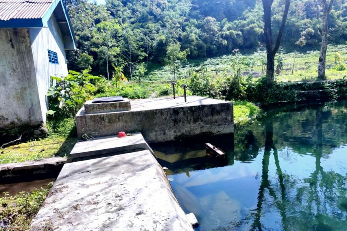 Bangunan sejumlah sarana lain milik PDAM Tirta Penataran yang berada di lahan milik perusahaan perkebunan PT Kemakmuran Swarubuluroto di Kecamatan Garum, Kabupaten Blitar, Selasa (22/8/2023)