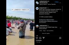 Video Viral, Ratusan Motor Karyawan Pabrik Kebanjiran di Cirebon