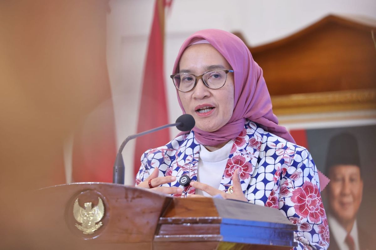 Menteri PANRB Rini Widyantini dalam Peluncuran Rencana Induk Pemerintah Digital Nasional 2025-2045, Kamis (26/2/2026).