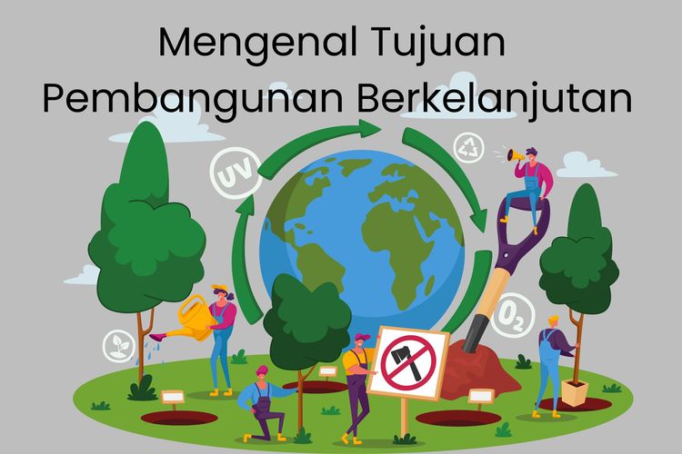 Ilustrasi tujuan pembangunan berkelanjutan.