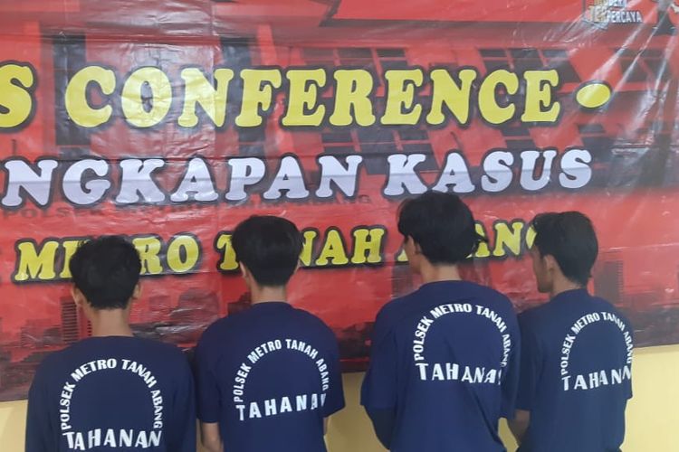 Empat tersangka pemalakan di kawasan Pasar Tanah Abang