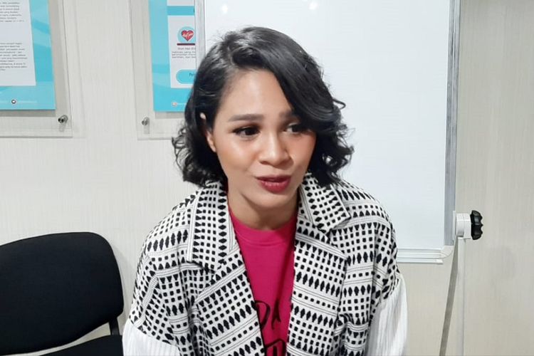 Penyanyi Andien Aisyah saat ditemui di Perpustakaan Nasional Gedung Kemendikbud, Jakarta, Jumat (16/8/2019).