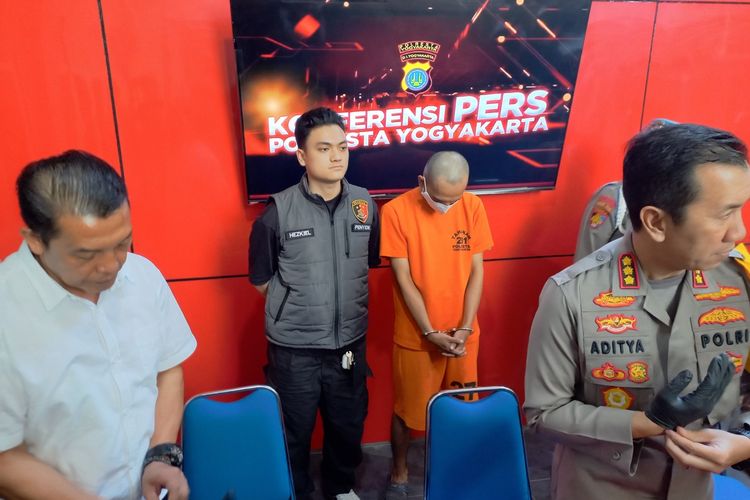 Henry saat ditangkap jajaran Polresta Yogyakarta, Senin (18/3/2024)