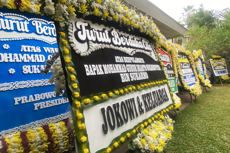 Jokowi Kirim Karangan Bunga ke Rumah Duka Guruh Soekarnoputra