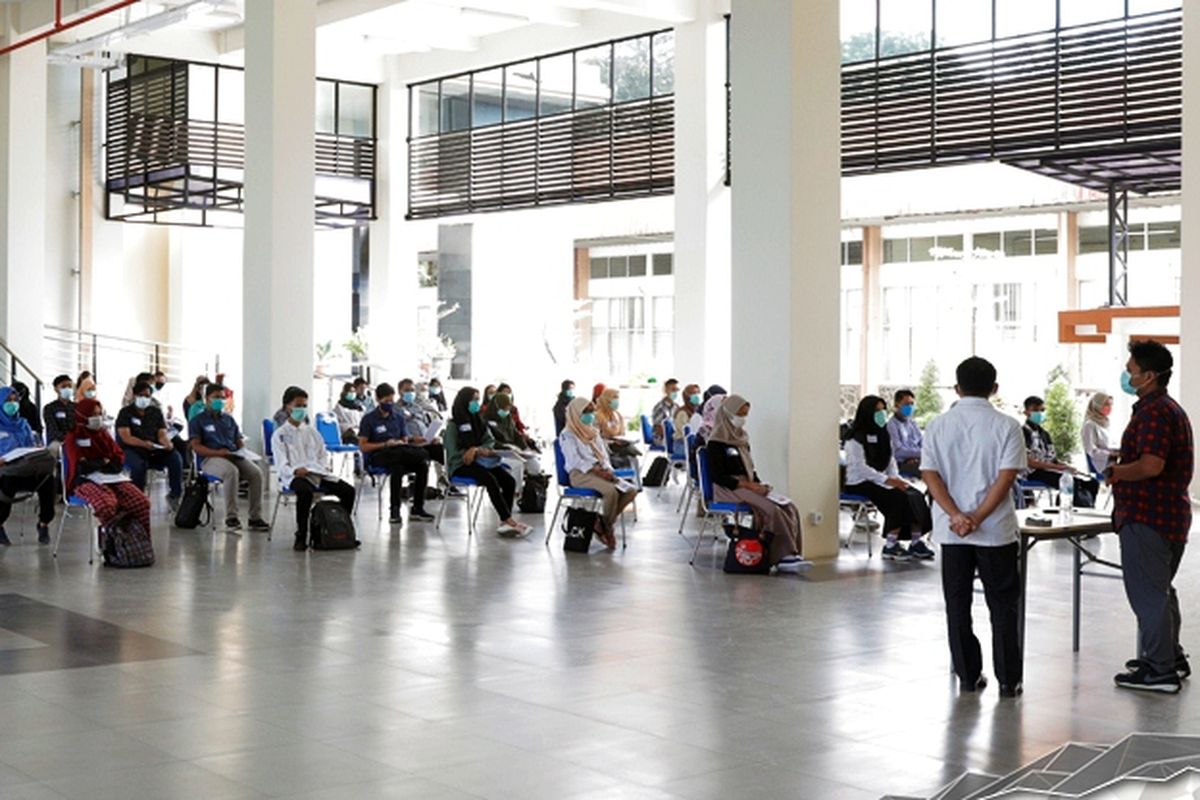 Ruang transit di kampus UB pada pelaksanaan UTBK 2020.