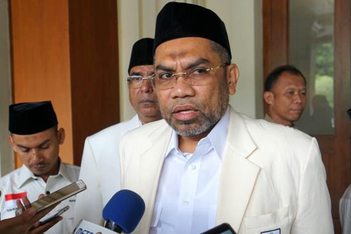 Ketua Umum Badan Koordinasi Mubaligh Seluruh Indonesia (Bakomubin) Ali Mochtar Ngabalin saat ditemui di kantor Kemenko Polhukam, Jakarta Pusat, Kamis (5/1/2017).