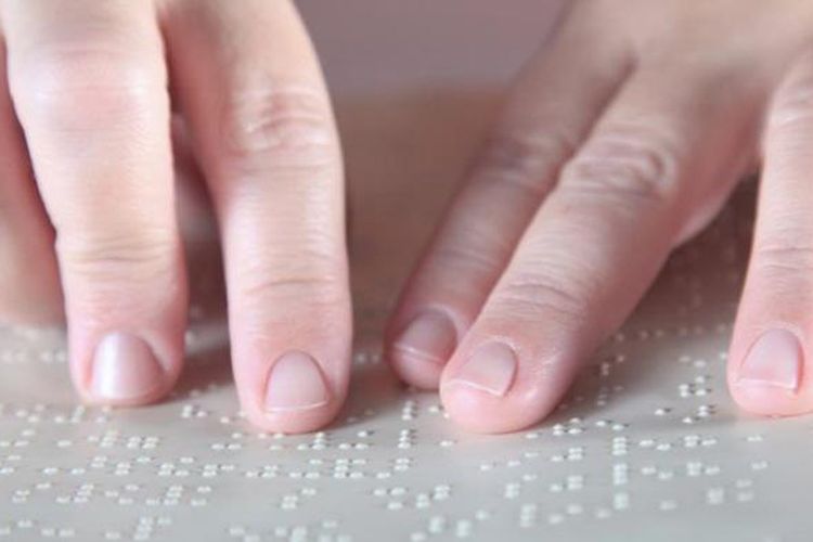 Ilustrasi braille.