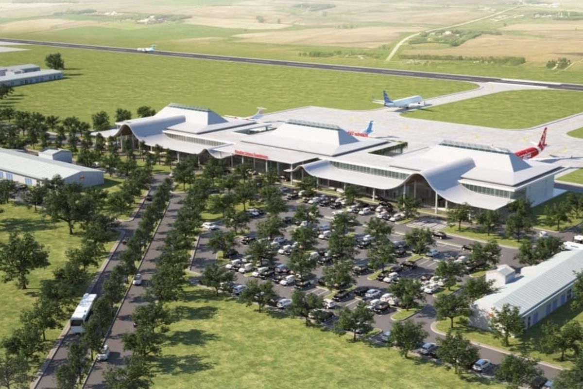 Konsep desain terminal Bandara Jenderal Besar Soedirman yang diajukan terinspirasi Gunung Slamet dan Sungai Serayu.

