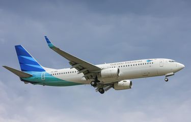 Ilustrasi pesawat Garuda Indonesia. 