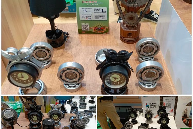 Produk El Art, kreasi jam dari limbah logam.