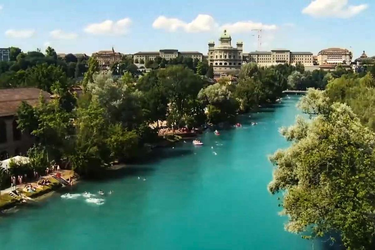 Sungai Aare, Bern Swiss.