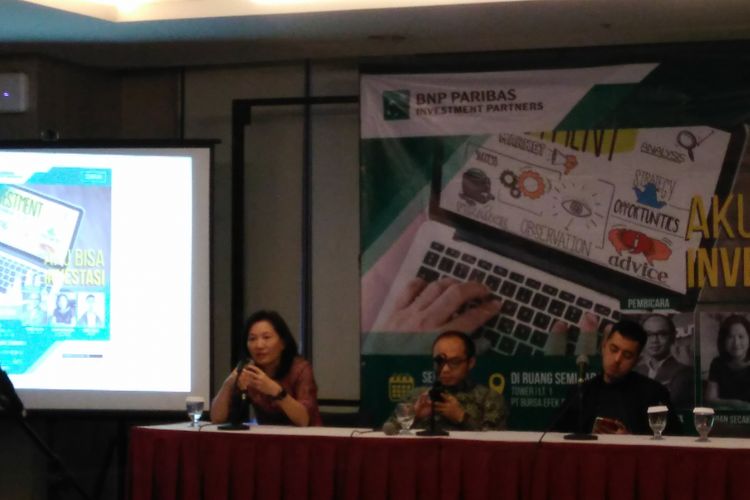 BNP Paribas Investment Partner membuat program yang mengajak kepada generasi muda utamanya generasi milenial untuk berinvestasi melalui gerakan Aku Bisa Investasi di Gedung Bursa Efek Indonesia (BEI), Senin (2/10/2017).