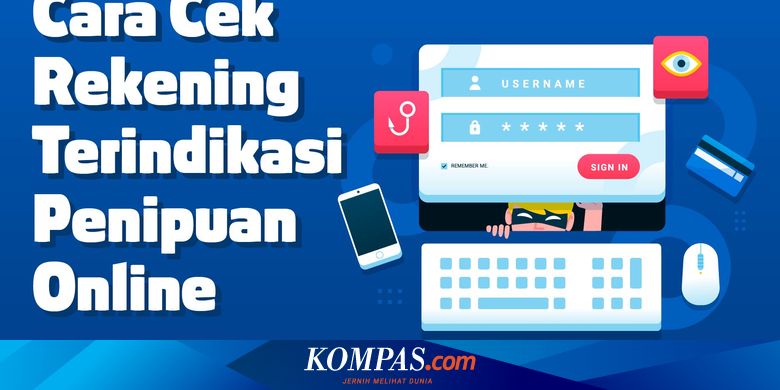 Infografik Cara Cek Rekening Terindikasi Penipuan Online
