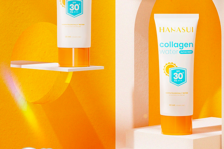 Hanasui Collagen Water Sunscreen SPF 30,rekomendasi sunscreen SPF 30
