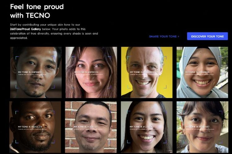 Teknologi Universal Tone memungkinkan orang untuk menangkap warna kulit mereka apa adanya. Dengan kata lain, TECNO memberikan dampak positif bagi individu, industri, dan masyarakat.