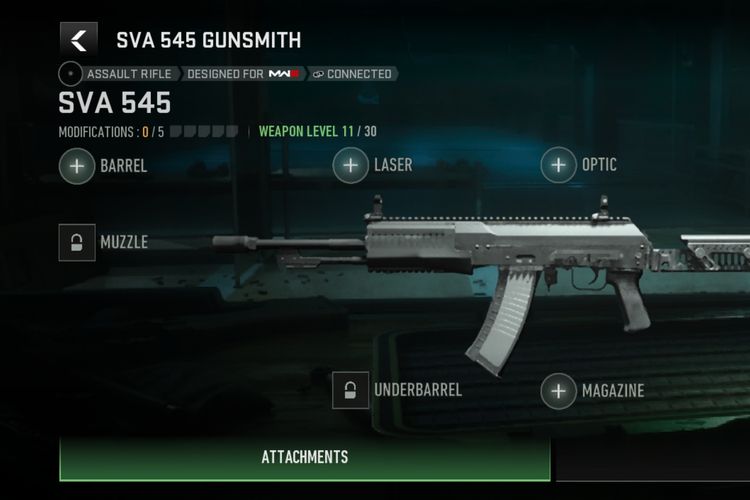 Pengguna bisa melakukan kustomisasi senjata di Call of Duty Warzone Mobile