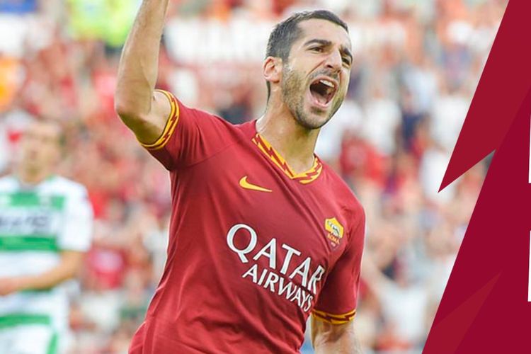 Henrikh Mkhitaryan menjalani debut di Liga Italia pada pertandingan AS Roma vs Sassuolo di Stadion Olimpico, 15 September 2019. 