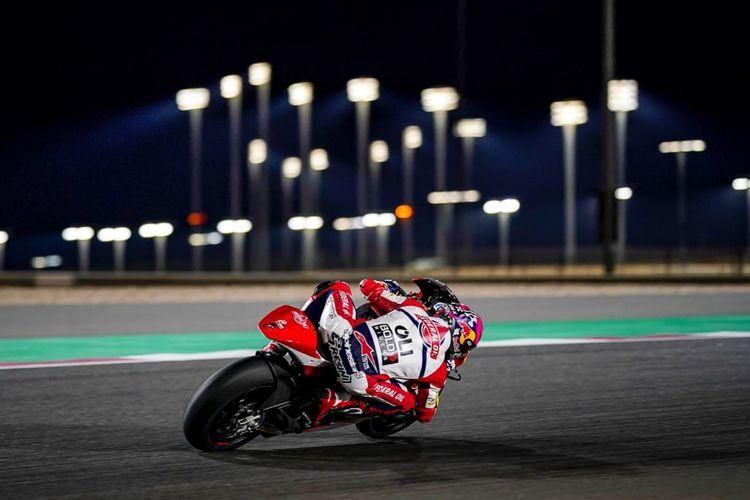 Fabio Di Giannantonio saat balapan di GP Qatar pada Moto2 2021