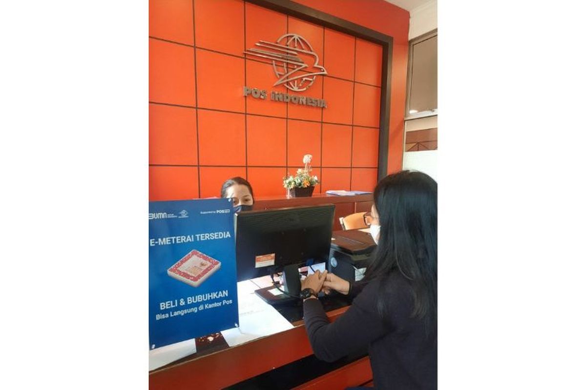 Pembelian e-Meterai di loket Pos Indonesia 

