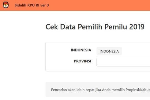 Begini Cara Cek Nama di Daftar Pemilih Pemilu 2019