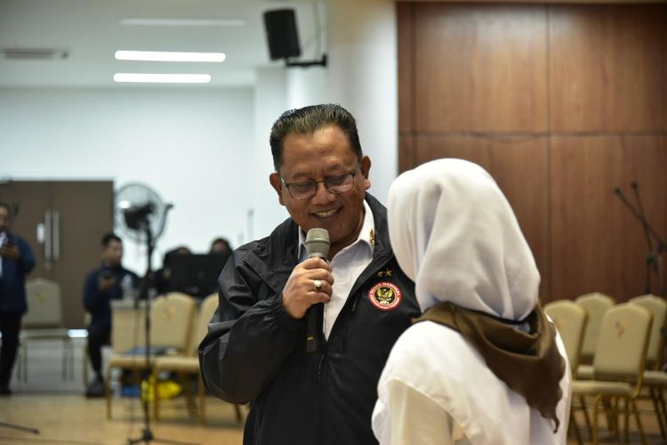 Deputi Bidang Pencegahan Perlindungan dan Deradikalisasi BNPT Mayor Jenderal (Mayjen) Tentara Nasional Indonesia (TNI) Roedy Widodo dalam acara Pengenalan Akademik Budaya Kemahasiswaan (PABK) 2024 di Convention Hall Pusgiwa Lantai 2 UIN SMH Banten, Senin (26/8/2024). 