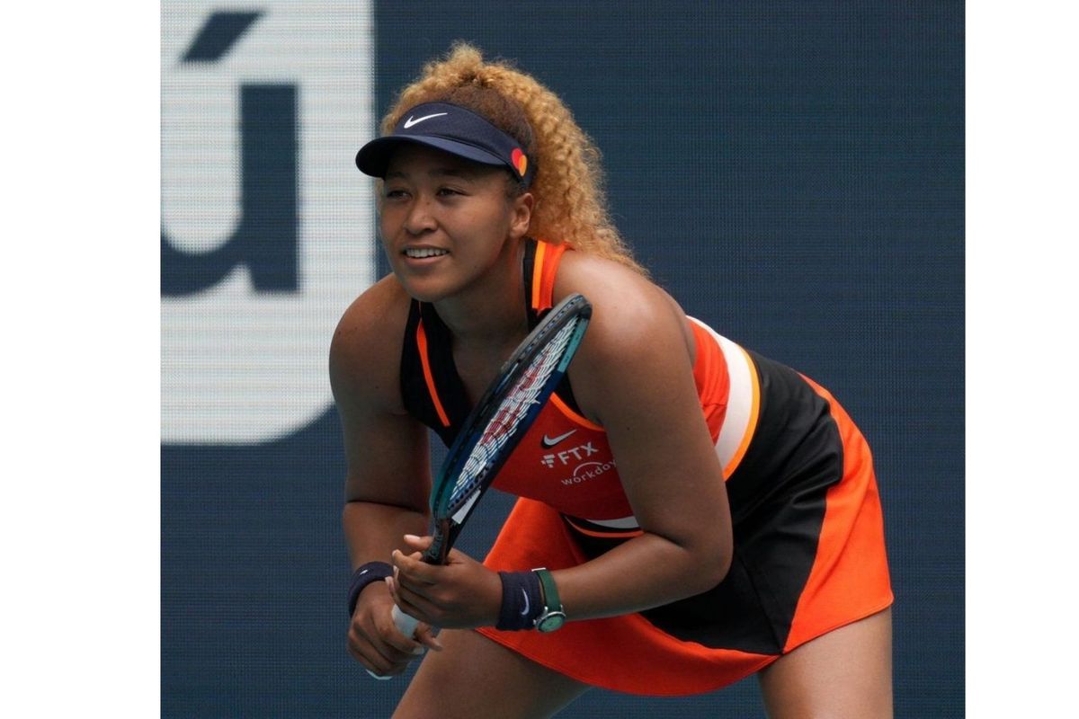 Naomi Osaka mengalahkan petenis asal Australia, Astra Sharma, dengan skor 6-3 6-4 di Miami Open pada Kamis (24/3/2022).