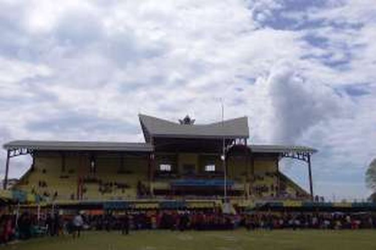 Stadion Baru Panji Sibura-bura, Sidikalang, Kabupaten Dairi, Sumatera Utara, Minggu (28/8/2016), tempat berlangsung Pesta Oang-Oang.