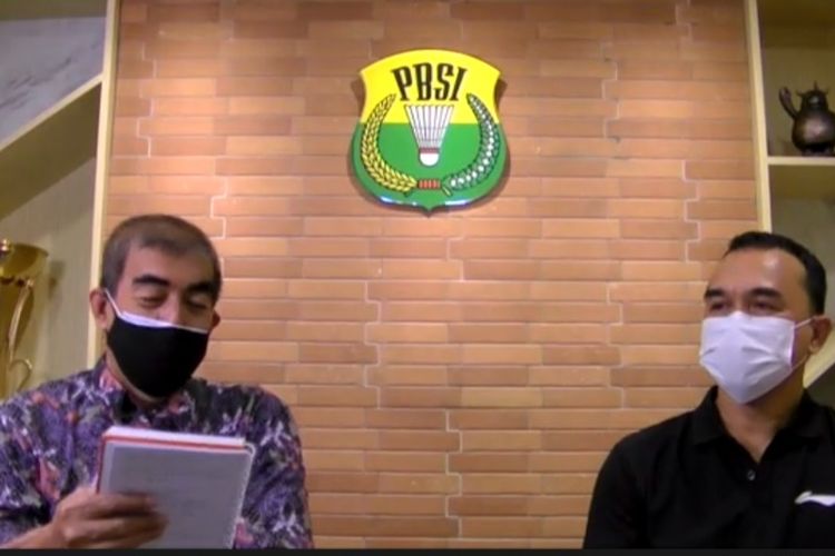PBSI memberikan keterangan dalam jumpa pers virtual terkait Piala Sudirman 2021 pada Selasa (14/9/2021).