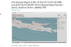 Ramai Gempa Jogja di Twitter, Ini Analisis BMKG