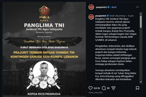 Praka Rico Pramudia Gugur, TNI: Keberanian dan Dedikasi Jadi Teladan Seluruh Prajurit