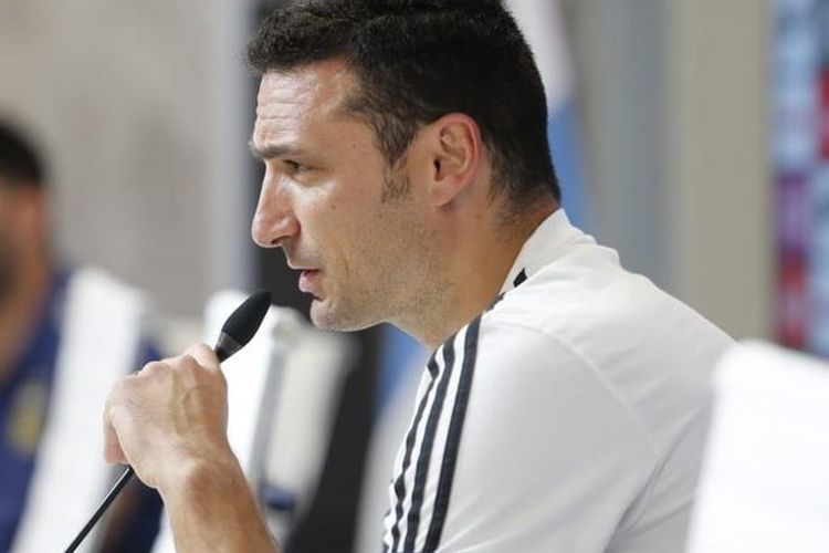 Pelatih timnas Argentina, Lionel Scaloni.