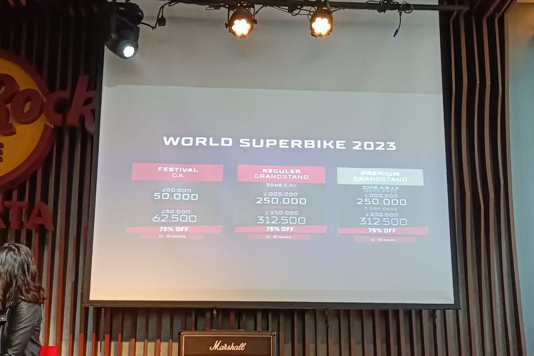 WSBK Mandalika 2023 berlangsung pada 3-5 Maret 2023, ini harga tiketnya