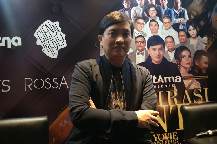 Yovie Widianto dalam jumpa pers Konser Inspirasi Cinta di Gandaria City, Kebayoran, Jakarta Selatan, Kamis (11/7/2019).