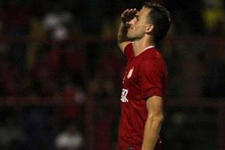 Bomber Ilija Spasojevic saat membela PSM Makassar. 