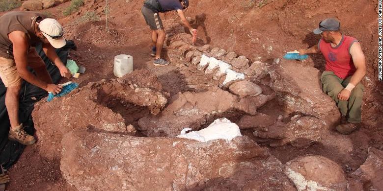Paleontolog menemukan sisa-sisa fosil berusia 98 juta tahun di Provinsi Neuquen di Patagonia barat laut Argentina. 