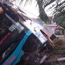 Bus Surya Kencana Terguling di Lombok Timur akibat Sopir Ugal-ugalan