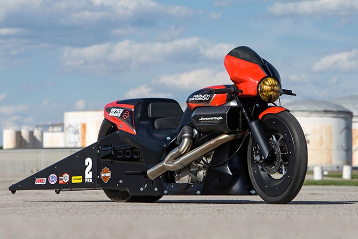 H-D Street Rod Drag Bike