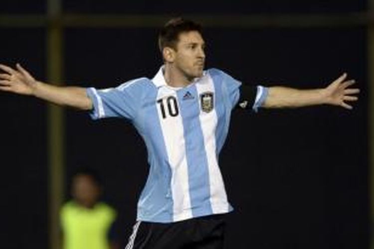 Striker tim nasional Argentina, Lionel Messi.