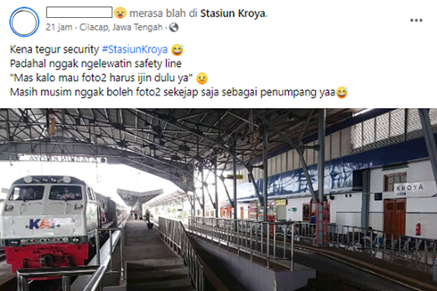 Penjelasan KAI soal Unggahan Viral Penumpang Ditegur Petugas Sekuriti Stasiun Kroya karena Foto-foto