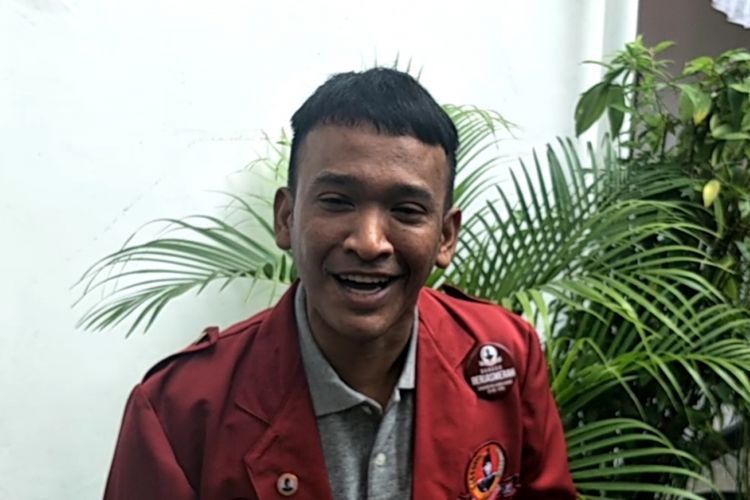 Ruben Onsu saat ditemui setelah menjalani ujian di Universitas Bung Karno, Jakarta Pusat, Senin (6/8/2018).