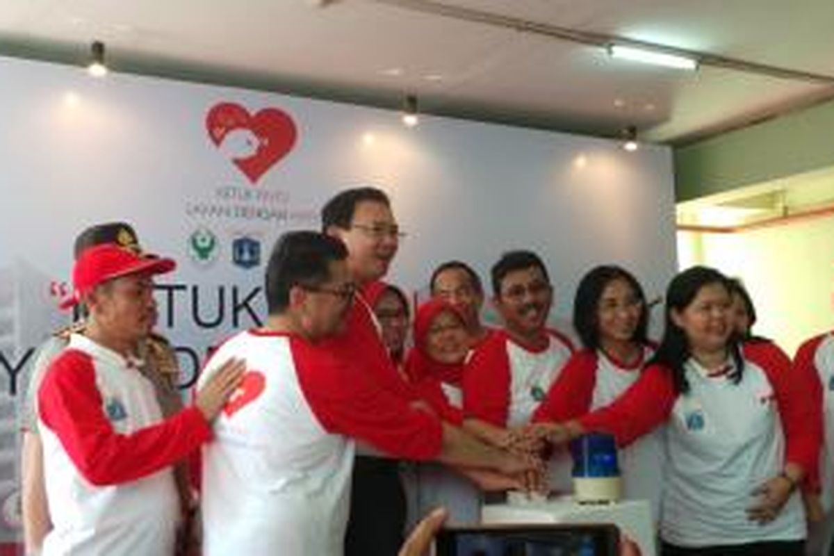 Gubernur DKI Jakarta Basuki Tjahaja Purnama saat mencanangkan Gerakan 