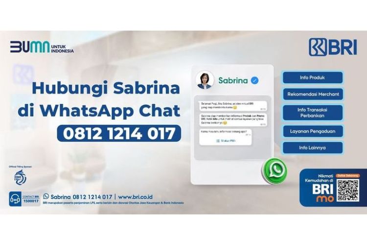 Virtual assistant Sabrina dari BRI